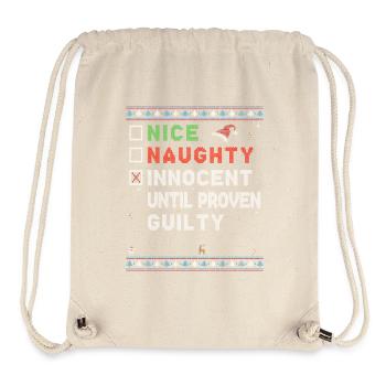 Nice Naughty – Innocent Until Proven Guilty – - Stanley/Stella Recycled Gym Bag - natural - Front