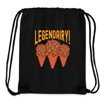 Eisbecher Gelato Legendairy Kugel Sahne - Stanley/Stella recycelter Gym Bag - Schwarz - Vorne