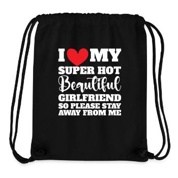 Ich Liebe Meine Freundin Paare Freund Geschenkidee - Stanley/Stella recycelter Gym Bag - Schwarz - Vorne