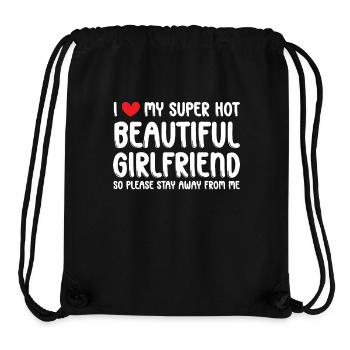 Ich Liebe Meine Freundin Paare Freund Geschenkidee - Stanley/Stella recycelter Gym Bag - Schwarz - Vorne