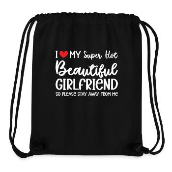 Ich Liebe Meine Freundin Paare Freund Geschenkidee - Stanley/Stella recycelter Gym Bag - Schwarz - Vorne