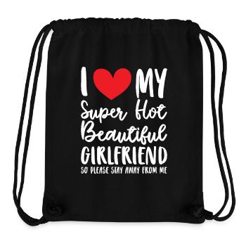 Ich Liebe Meine Freundin Paare Freund Geschenkidee - Stanley/Stella recycelter Gym Bag - Schwarz - Vorne