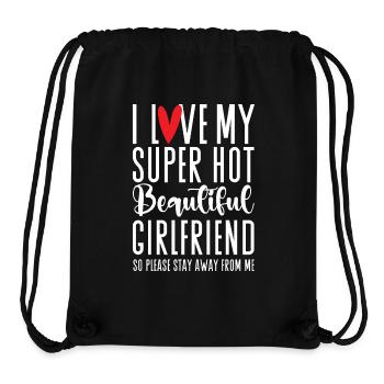 Ich Liebe Meine Freundin Paare Freund Geschenkidee - Stanley/Stella recycelter Gym Bag - Schwarz - Vorne