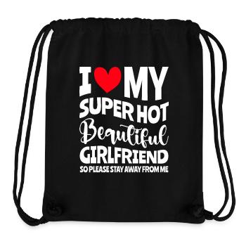 Ich Liebe Meine Freundin Paare Freund Geschenkidee - Stanley/Stella recycelter Gym Bag - Schwarz - Vorne