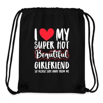 Ich Liebe Meine Freundin Paare Freund Geschenkidee - Stanley/Stella recycelter Gym Bag - Schwarz - Vorne