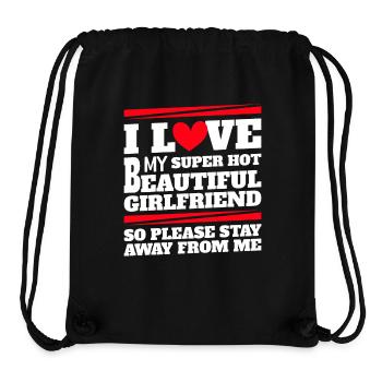 Ich Liebe Meine Freundin Paare Freund Geschenkidee - Stanley/Stella recycelter Gym Bag - Schwarz - Vorne