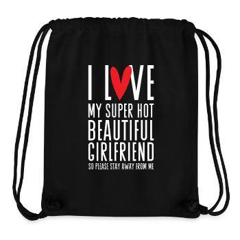 Ich Liebe Meine Freundin Paare Freund Geschenkidee - Stanley/Stella recycelter Gym Bag - Schwarz - Vorne