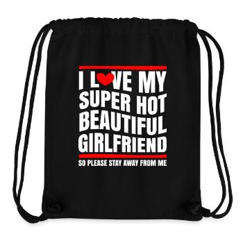 Ich Liebe Meine Freundin Paare Freund Geschenkidee - Stanley/Stella recycelter Gym Bag - Schwarz - Vorne