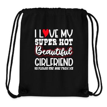 Ich Liebe Meine Freundin Paare Freund Geschenkidee - Stanley/Stella recycelter Gym Bag - Schwarz - Vorne