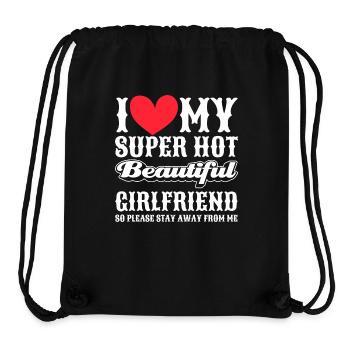 Ich Liebe Meine Freundin Paare Freund Geschenkidee - Stanley/Stella recycelter Gym Bag - Schwarz - Vorne