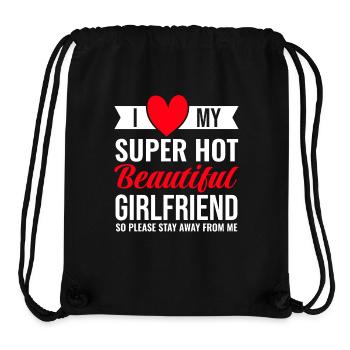 I Love My Girlfriend Couples Boyfriend Gift Idea - Stanley/Stella Recycled Gym Bag - black - Front