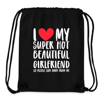 Ich Liebe Meine Freundin Paare Freund Geschenkidee - Stanley/Stella recycelter Gym Bag - Schwarz - Vorne
