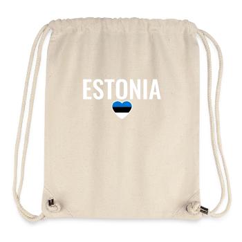 Estonie Estonie Drapeau estonien Este - Sac à cordon recyclé Stanley/Stella - blanc naturel - Devant