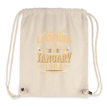 Januar 1984 Geburtstag Legende - Stanley/Stella recycelter Gym Bag - Naturweiß - Vorne