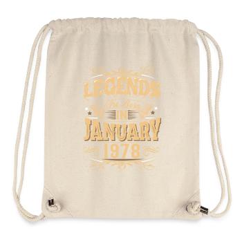 January 1978 Birthday Legend - Stanley/Stella Recycled Gym Bag - natural - Front