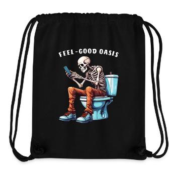 TOILET SMARTPHONE FEEL-GOOD - Stanley/Stella recycelter Gym Bag - Schwarz - Vorne