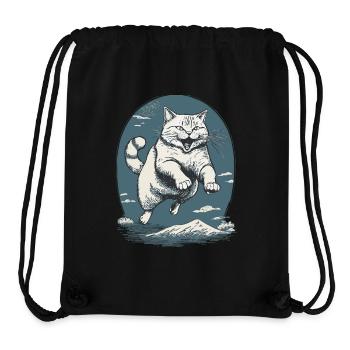 Cat in the Leap - Stanley/Stella Recycled Gym Bag - black - Front
