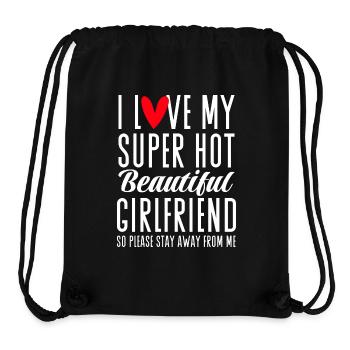 Ich Liebe Meine Freundin Paare Freund Geschenkidee - Stanley/Stella recycelter Gym Bag - Schwarz - Vorne