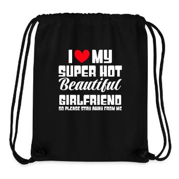Ich Liebe Meine Freundin Paare Freund Geschenkidee - Stanley/Stella recycelter Gym Bag - Schwarz - Vorne