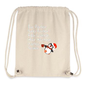 Ein Punsch Swei Punsch - Pinguin Weihnachtsfeier - Stanley/Stella recycelter Gym Bag - Naturweiß - Vorne