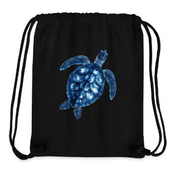 Amoureux des tortues de mer Motif safari animalier - Sac à cordon recyclé Stanley/Stella - noir - Devant