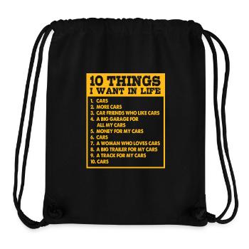 Autofahrer - Stanley/Stella recycelter Gym Bag - Schwarz - Vorne