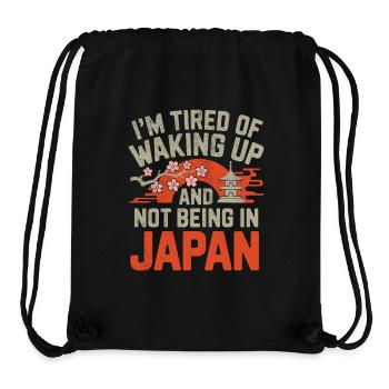 J’en ai marre de me réveiller et de ne pas être au Japon - Sac à cordon recyclé Stanley/Stella - noir - Devant