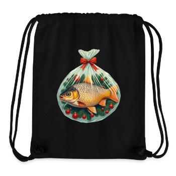Carp, Christmas, Angler, Christmas Carp - Stanley/Stella Recycled Gym Bag - black - Front