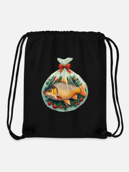 karpfen, weihnachten, angler, weihnachtskarpfen - Stanley/Stella recycelter Gym Bag - Schwarz