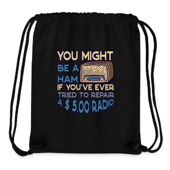 Amateur Tuned Your Amplifier Ham Radio - Stanley/Stella Recycled Gym Bag - black - Front