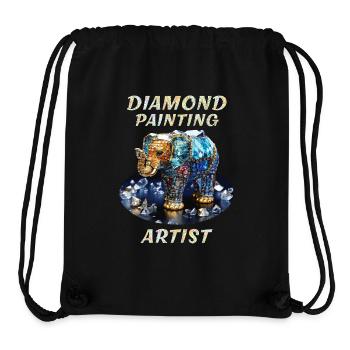 DIAMANTEN ELEFANT DIAMOND PAINTING ARTIST - Stanley/Stella recycelter Gym Bag - Schwarz - Vorne