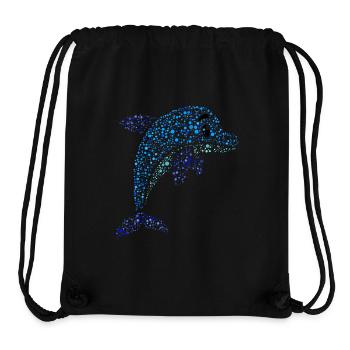 Colorful Dolphin Child Animal Sea Style Colorful - Stanley/Stella Recycled Gym Bag - black - Front