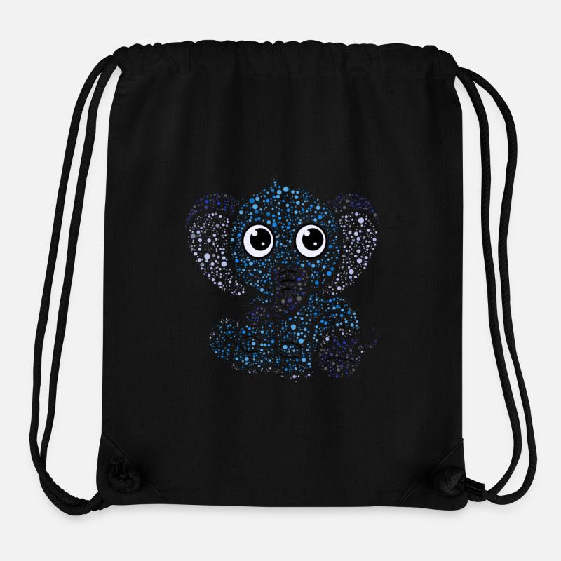 Elefant Kind Süß Farben Geschenk Tier Kreativ - Stanley/Stella recycelter Gym Bag - Schwarz