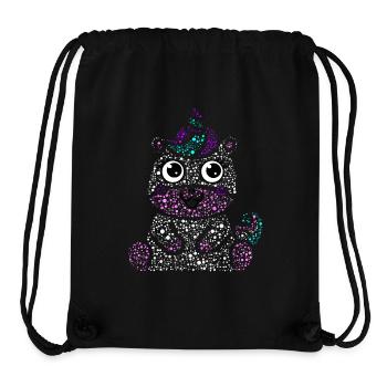 Einhorn Kind Süß Farben Geschenk Tier Kreativ - Stanley/Stella recycelter Gym Bag - Schwarz - Vorne