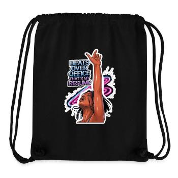 BEATS OVER OFFICE - Stanley/Stella recycelter Gym Bag - Schwarz - Vorne