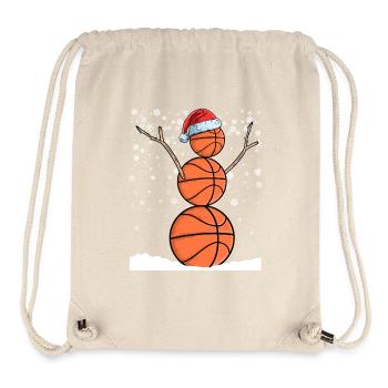 Baller Christmas Snowman Basketball - Stanley/Stella Recycled Gym Bag - natural - Front