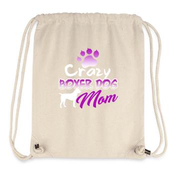 Crazy Boxer Dog Mom - Stanley/Stella Recycled Gym Bag - natural - Front