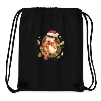 Niedlicher Weihnachtsigel Cute Christmas Hedgehog - Stanley/Stella Recycled Gym Bag - black - Front