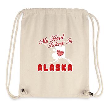 My Heart Belongs In Alaska - Stanley/Stella Recycled Gym Bag - natural - Front