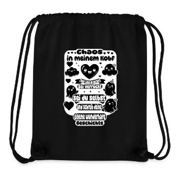 Chaos in the head, love in the heart - Stanley/Stella Recycled Gym Bag - black - Front