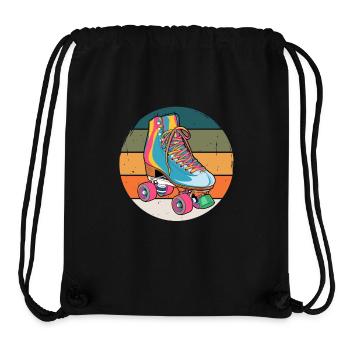 Coole Retro Rollschuhe 80er - Stanley/Stella recycelter Gym Bag - Schwarz - Vorne