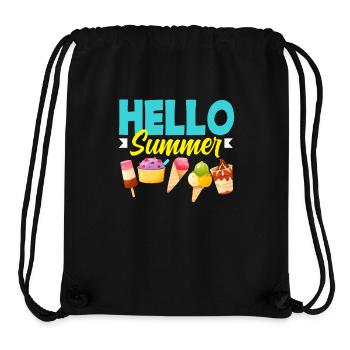 Hello Summer Cream Lover Design - Stanley/Stella Recycled Gym Bag - black - Front