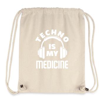 Techno Lover Ist Meine Medizin - Stanley/Stella recycelter Gym Bag - Naturweiß - Vorne