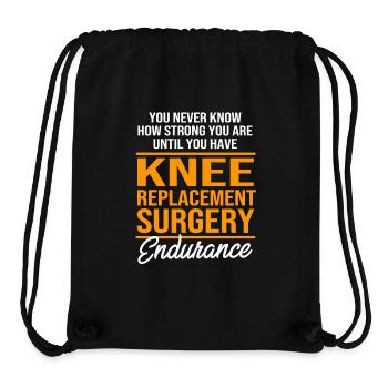 Knie Operation - Stanley/Stella recycelter Gym Bag - Schwarz - Vorne