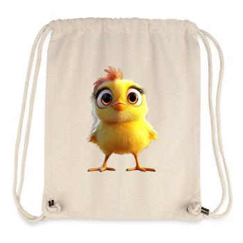 Poulet Poulet Poule Ferme Fermier Poulets mignons - Sac à cordon recyclé Stanley/Stella - blanc naturel - Devant