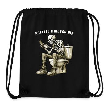 SKELETON TOILET A LITTLE TIME FOR ME - Stanley/Stella recycelter Gym Bag - Schwarz - Vorne