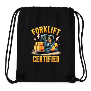Forklift Certified Gabelstapler - Stanley/Stella recycelter Gym Bag - Schwarz - Vorne