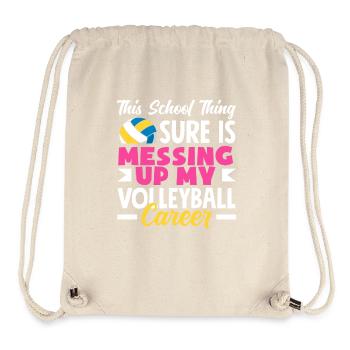 This school stuff is ruining my volleyball career - Stanley/Stella Recycled Gym Bag - natural - Front