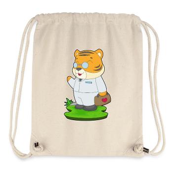 Trousse de premiers secours Tiger Doctor - Sac à cordon recyclé Stanley/Stella - blanc naturel - Devant