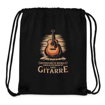 Alter Mann und Gitarre, Gitarrist Gitarren Spieler - Stanley/Stella recycelter Gym Bag - Schwarz - Vorne